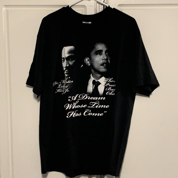 Pro Club: MARTIN LUTHER KING JR. BARACK OBAMA T-Shirt L/XL A Dream whose time ha - Picture 1 of 4